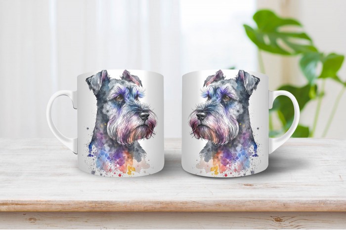 schnauzer mintás bögre 2