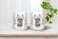 schnauzer mintás párna 21