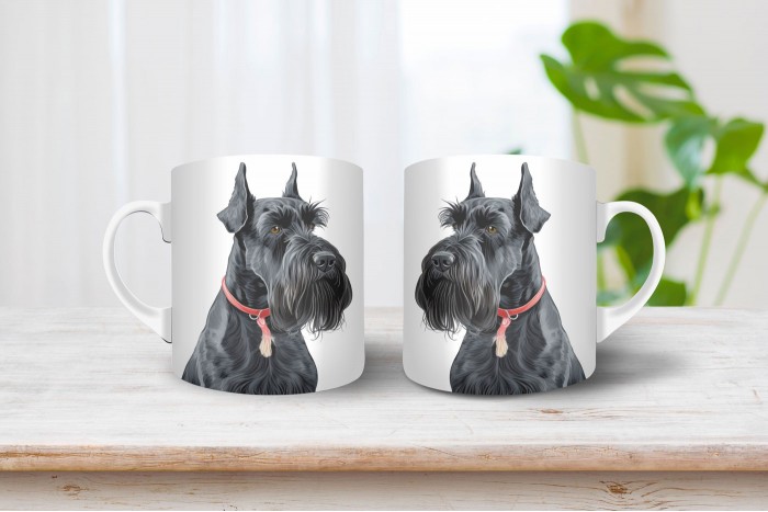 schnauzer mintás bögre 2