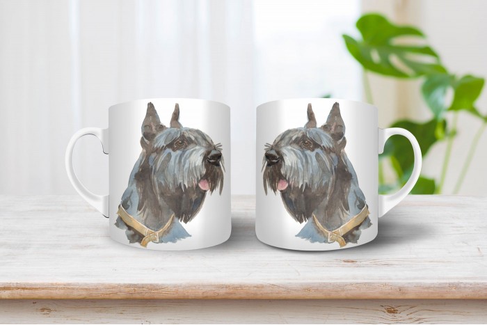 schnauzer mintás bögre 2