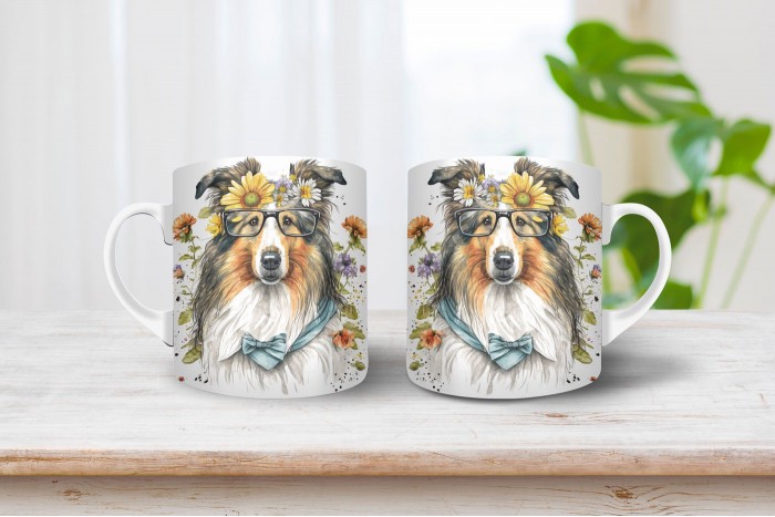 skót juhászkutya mintás bögre 2