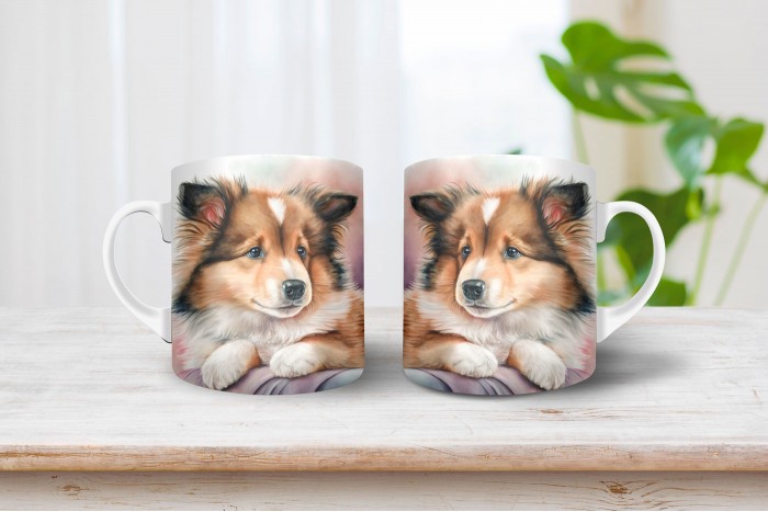 skót juhászkutya mintás bögre 2