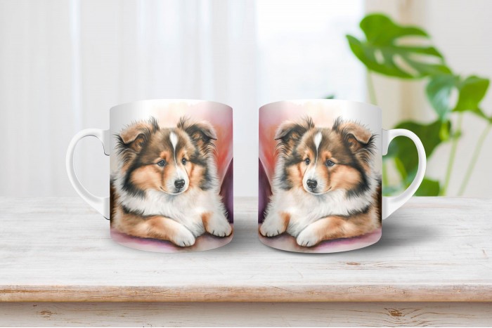 skót juhászkutya mintás bögre 2