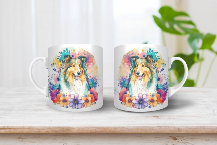 skót juhászkutya mintás bögre 2