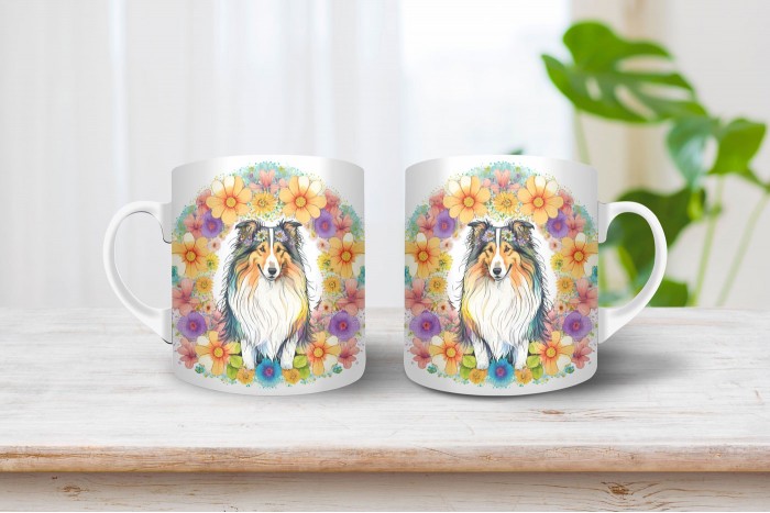 skót juhászkutya mintás bögre 2