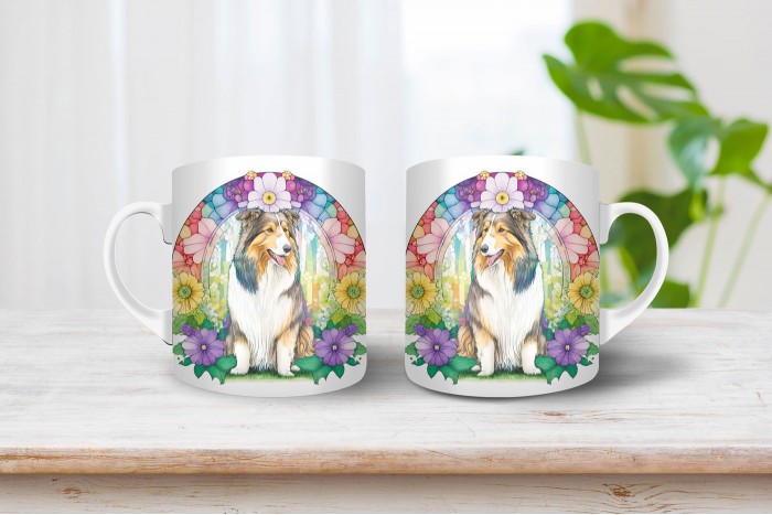 skót juhászkutya mintás bögre 2