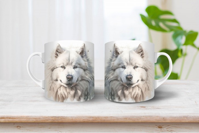 szamojéd mintás bögre 2