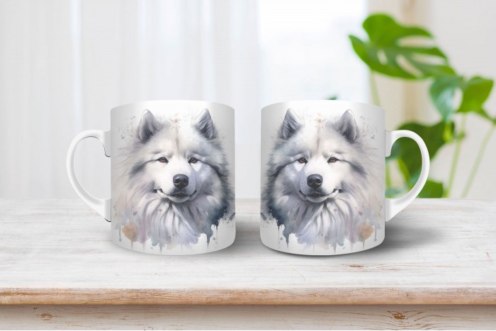 szamojéd mintás bögre 2