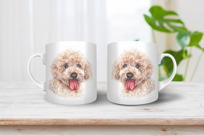 uszkár mintás bögre 2