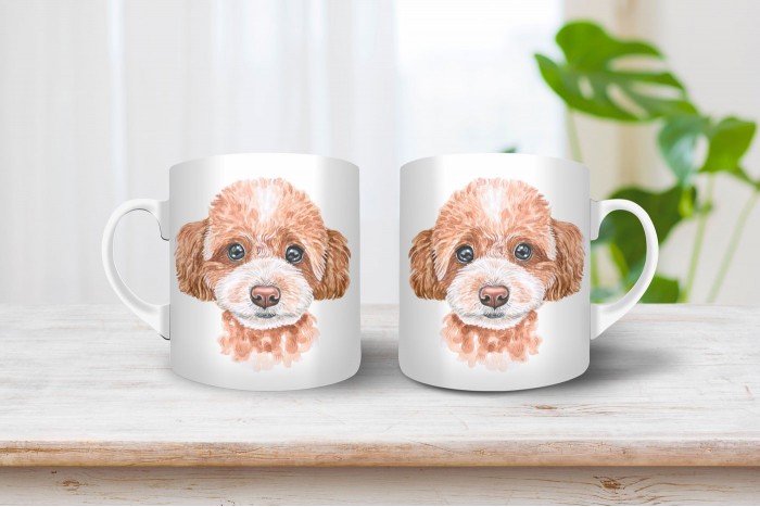 uszkár mintás bögre 2