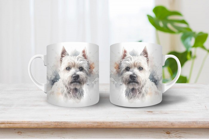 westie mintás bögre 2