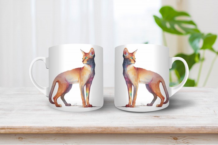 abesszin macska mintás bögre 2