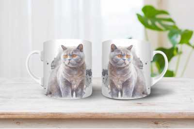 Brit rövidszőrű macska mintás bögre