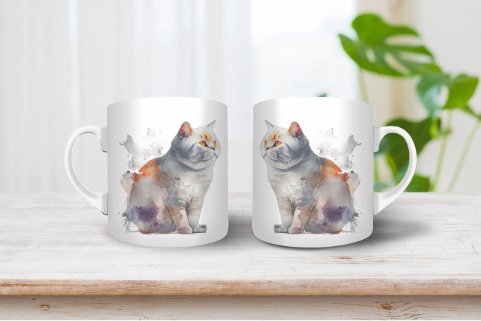 brit rövidszőrű macska mintás bögre 2