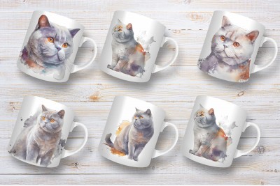 Brit rövidszőrű macska bögre