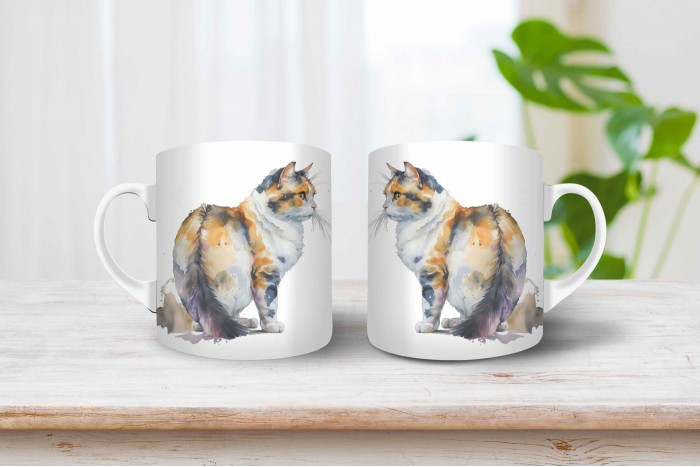 teknőctarka macskás bögre 2