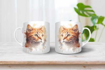 Vörös macskás bögre