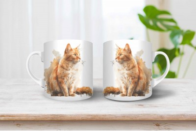 Vörös macskás bögre