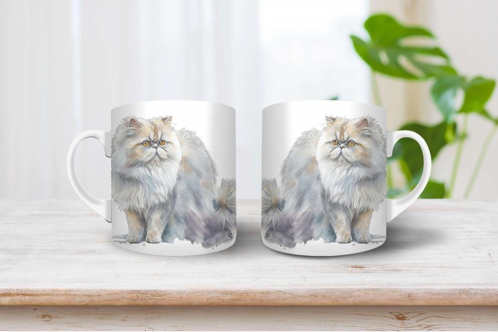 perzsa macska mintás bögre 2