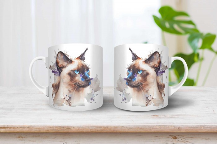 sziámi macska mintás bögre 2