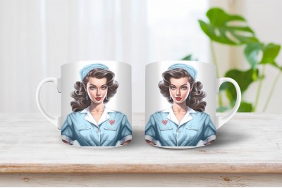 Pin-up bögre - Pin-up lány  - nővérke