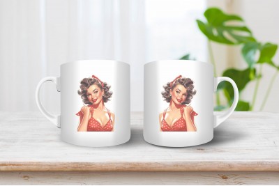 Pin-up bögre - Pin-up lány 