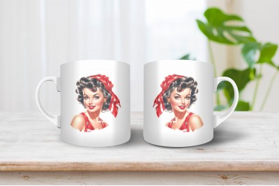 Pin-up bögre - Pin-up lány 