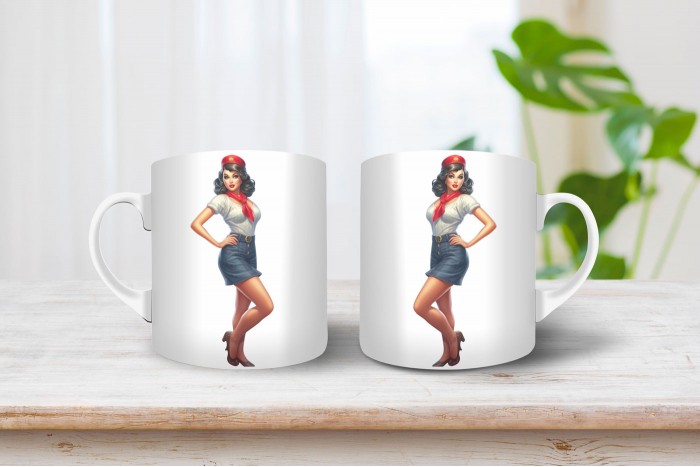 pin-up bögre - tengerész 2