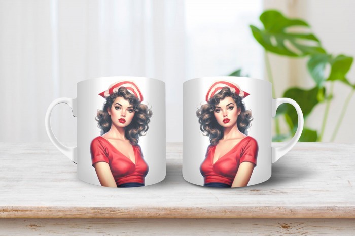 pin-up bögre - tengerész 2