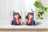 pin-up bögre - tengerész 5