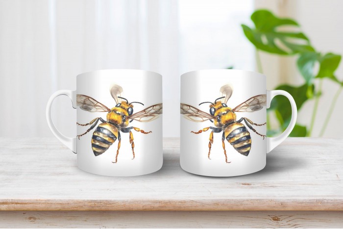 darázs mintás bögre 2