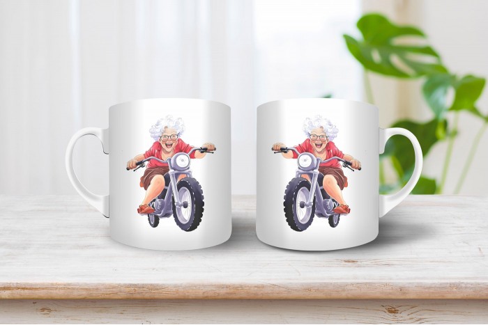 vagány nagymama mintás bögre 2