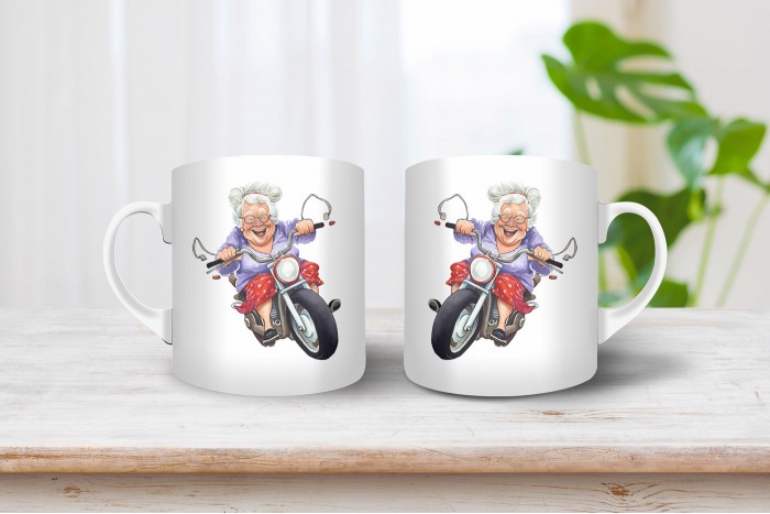 vagány nagymama mintás bögre 2