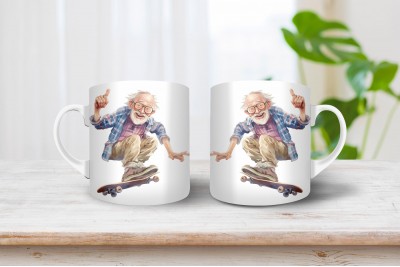 Vagány nagypapa mintás bögre