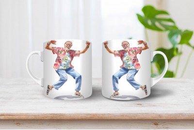 Vagány nagypapa mintás bögre