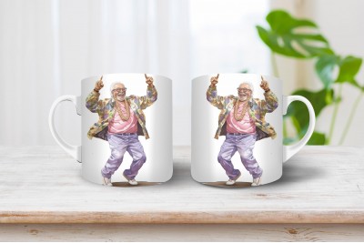 Vagány nagypapa mintás bögre