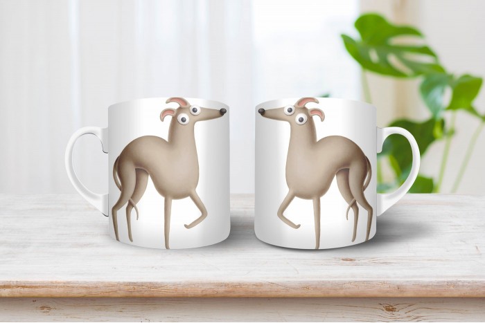 kis olasz agár mintás bögre 2