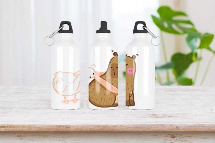 capybara kulacs karabinerrel - aluminium 2