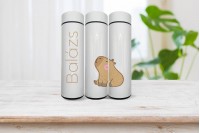 capybara mintás okos termo kulacs névvel 3