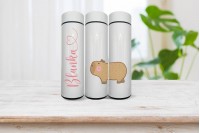 capybara mintás okos termo kulacs névvel 3