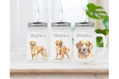 Golden retriever mintás limonádés poharak