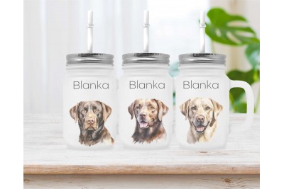 Labradoros limonádés poharak