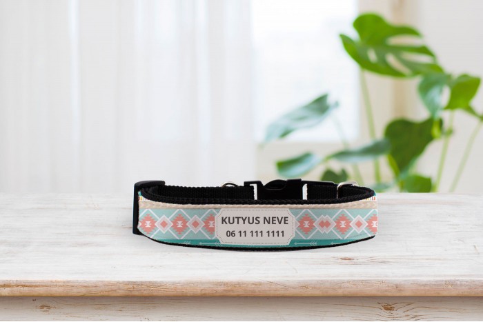 egyedi nyakörv boho mintával - állítható 2