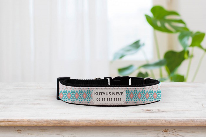 egyedi nyakörv boho mintával - állítható 2