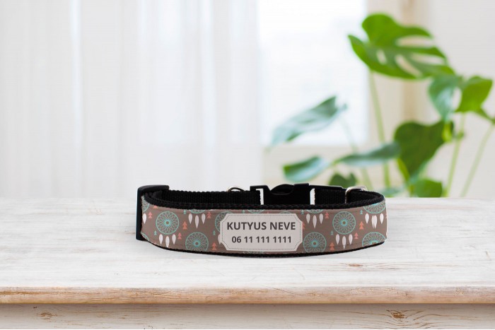 egyedi nyakörv boho mintával - állítható 2