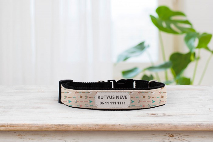 egyedi nyakörv boho mintával - állítható 2