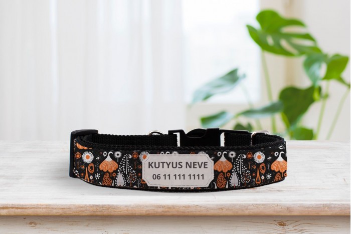 egyedi halloween nyakörv - állítható - névvel, telefonszámmal 2