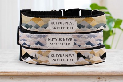 Geometrikus hegyek mintájú nyakörvek