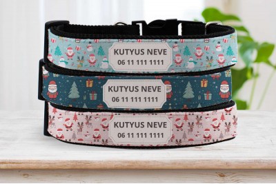 Mikulás mintás nyakörvek