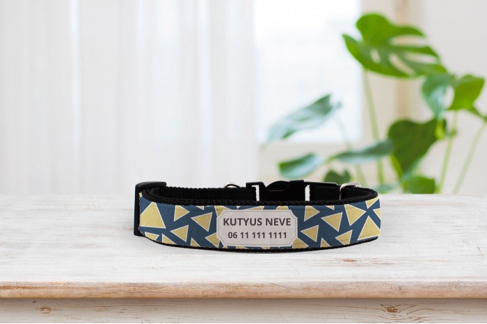 egyedi nyakörv modern geometrikus mintával - állítható 2